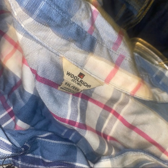 NWT women woolrich blue plaid button down shirt top plus size xxl - Picture 4 of 5